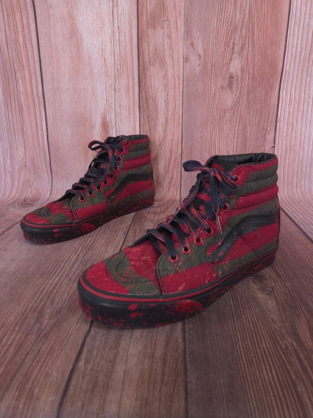 Vans Unisex M7.5 W9 Sk8 Hi Horror Nightmare On Elm Street Freddy Krueger Shoes